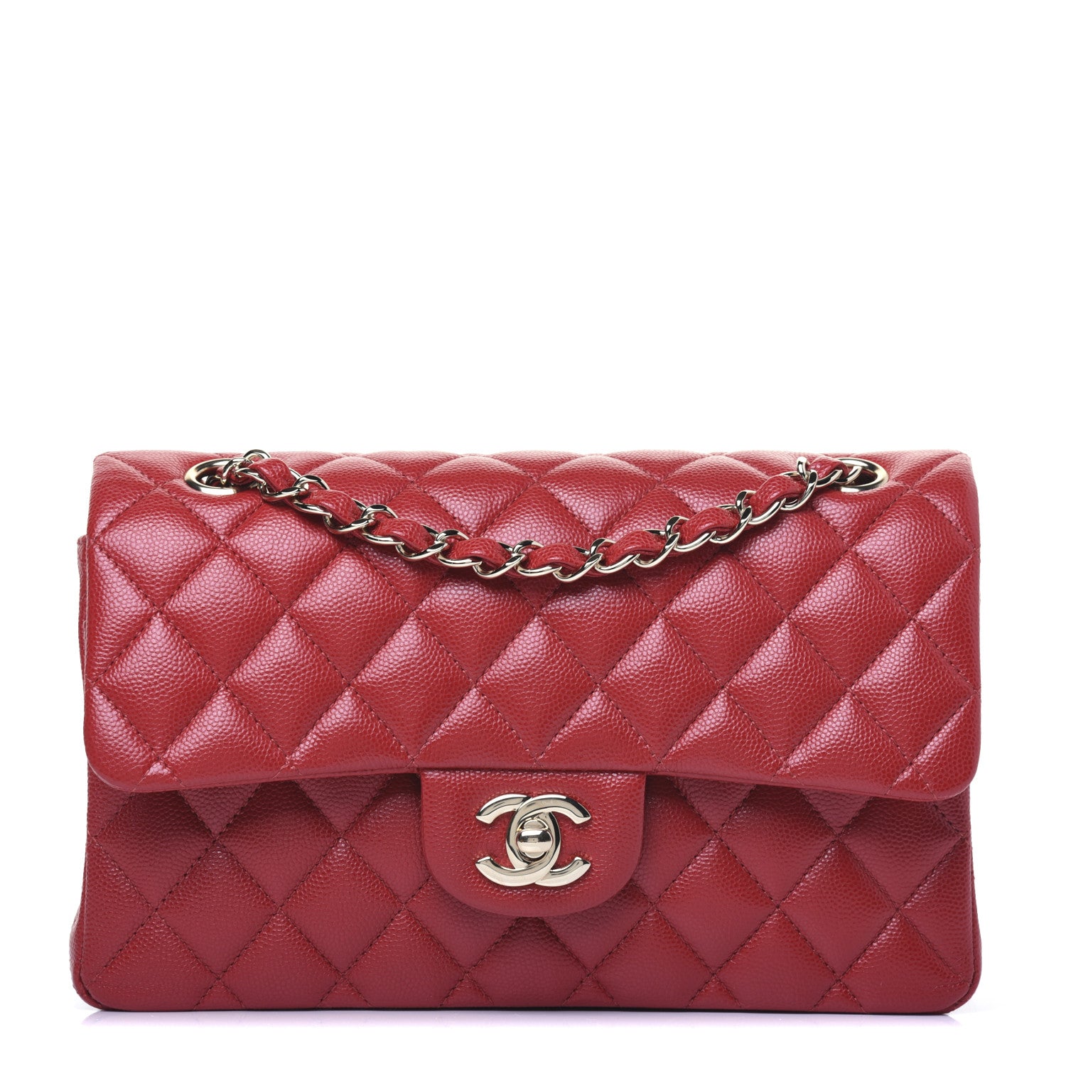 Chanel Caviar Quilted Small Double Flap Red 1 of 15