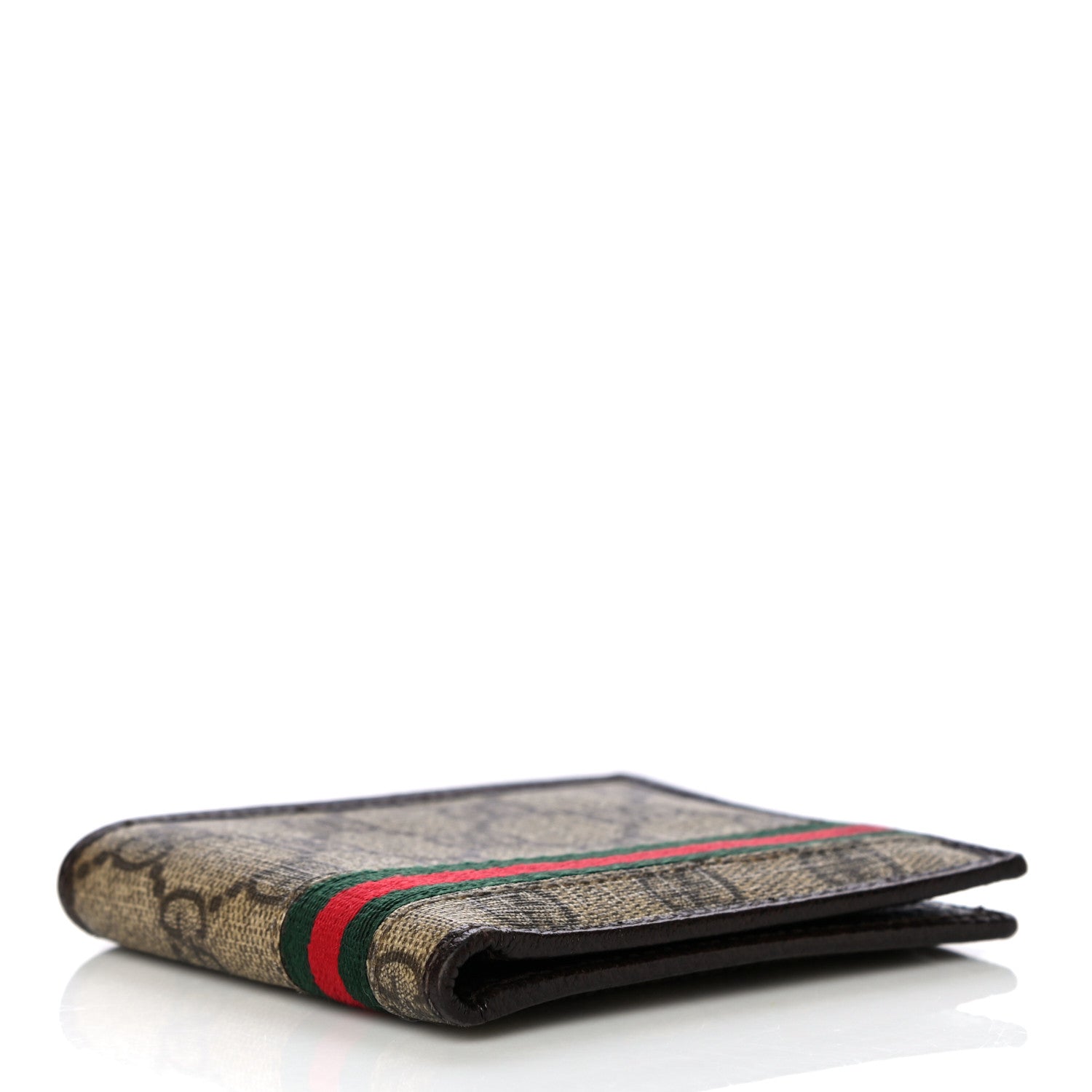Gucci GG Plus Monogram Web Bi-Fold Wallet Dark Brown 4 of 12