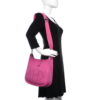 Hermes Taurillon Clemence Evelyne III GM Magnolia 2 of 11