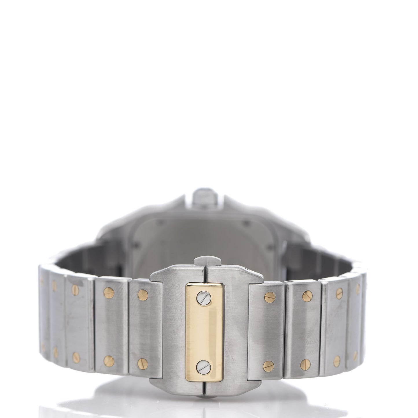 Stainless Steel 18K Yellow Gold 38mm Santos 100 Automatic Watch