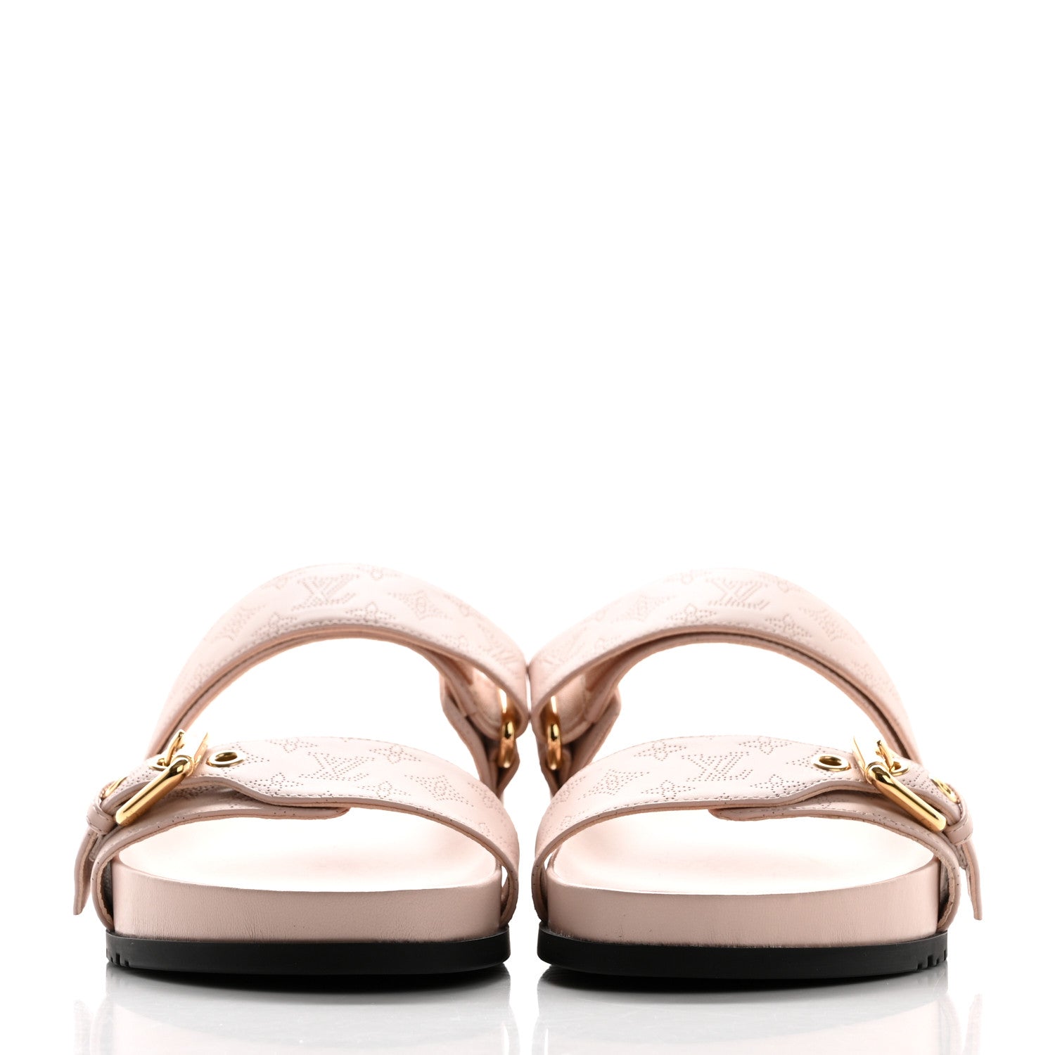 Louis Vuitton Mahina Bom Dia Flat Mule Sandals 38 Light Pink 2 of 9