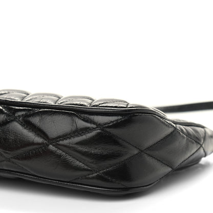 Miu Miu Vitello Shine Quilted Pochette Black 9 of 9