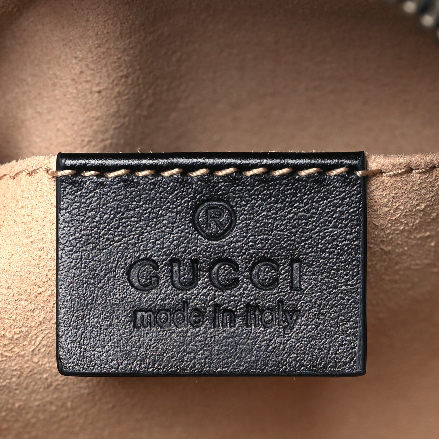 Gucci Calfskin Matelasse Mini GG Marmont Chain Shoulder Bag Black 6 of 9