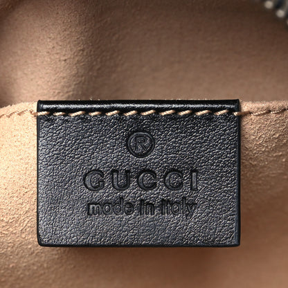 Gucci Calfskin Matelasse Mini GG Marmont Chain Shoulder Bag Black 6 of 9