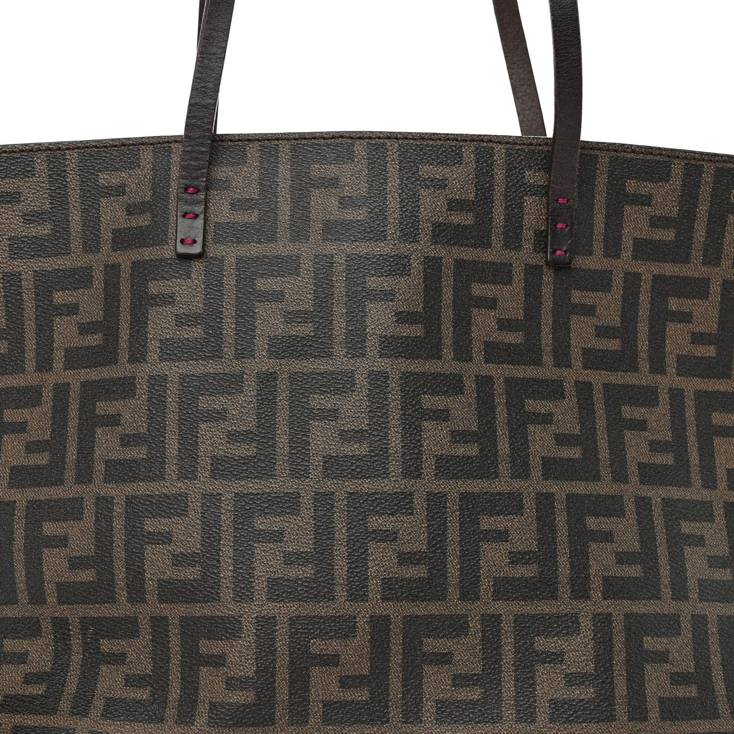 Fendi Zucca Spalmati Medium Roll Tote Tobacco Fuxia 7 of 10