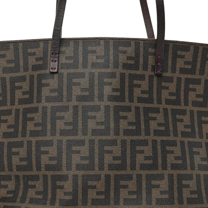 Fendi Zucca Spalmati Medium Roll Tote Tobacco Fuxia 7 of 10