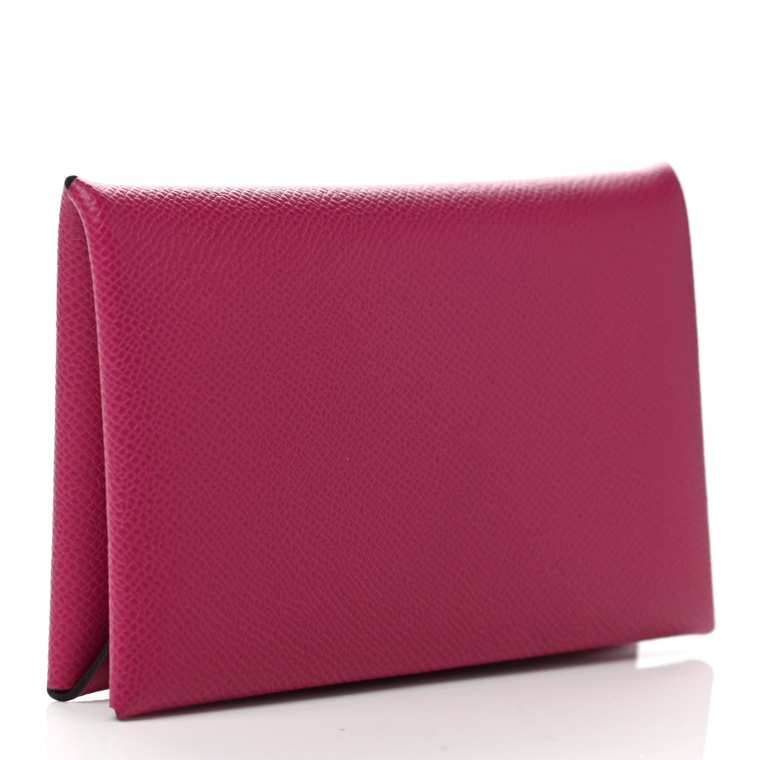 Hermes Madame Calfskin Calvi Card Case Rose Pourpre 3 of 8