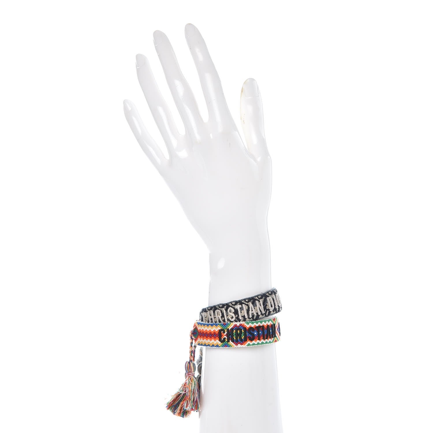Christian Dior Woven Cotton J'Adior Friendship Bracelet Set 2 of 4