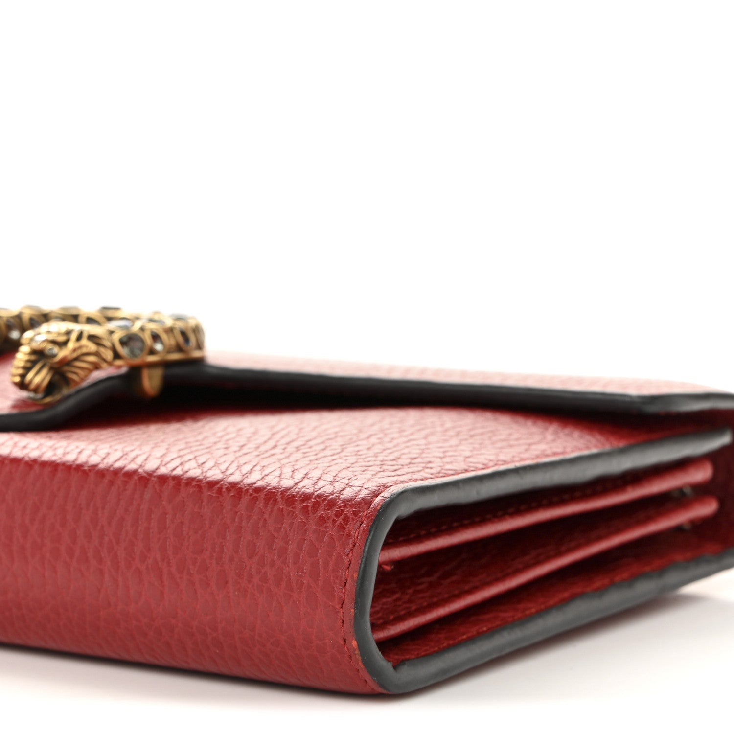 Gucci Calfskin Mini Dionysus Chain Wallet Hibiscus Red 10 of 13