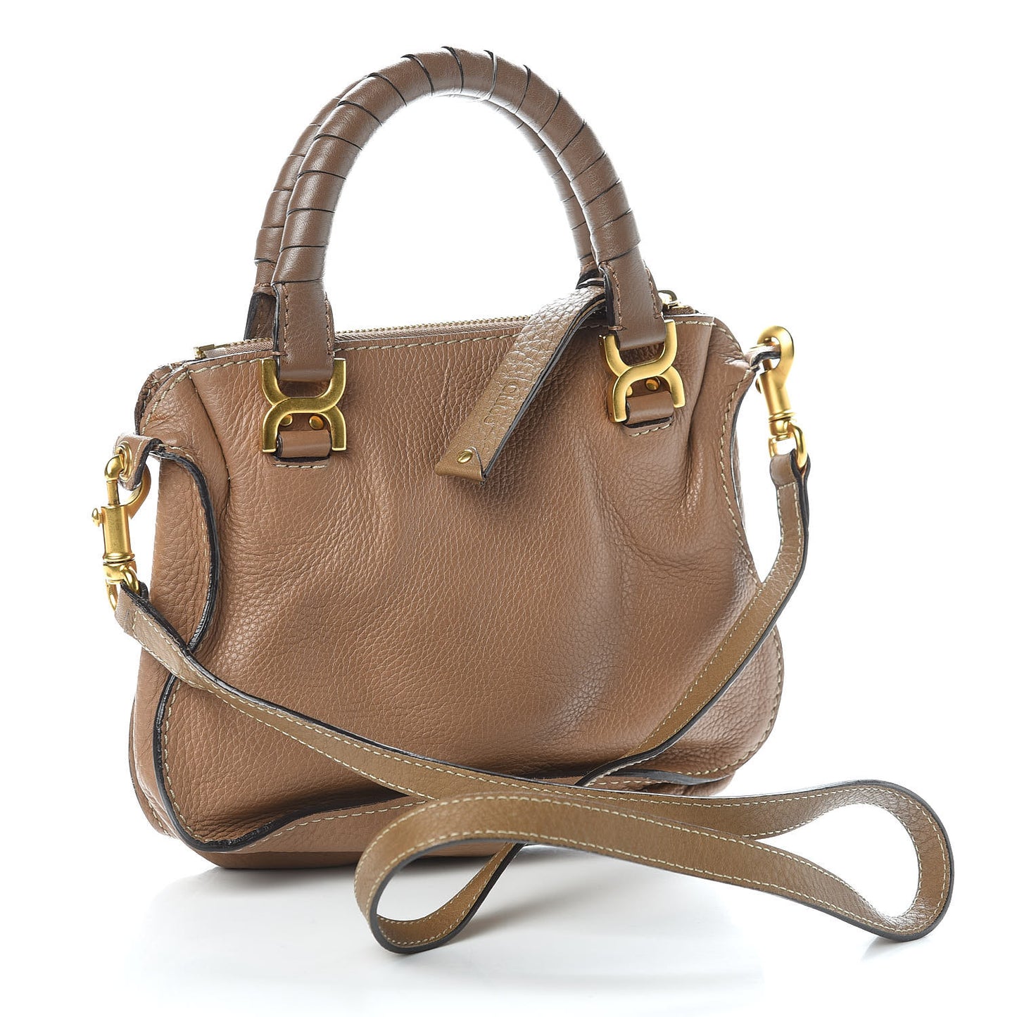 Calfskin Mini Marcie Satchel Nut