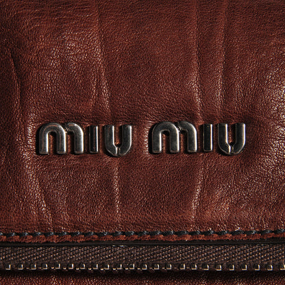 Miu Miu Nappa Monk Satchel Bruciato 8 of 9