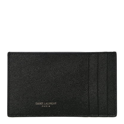 Saint Laurent Grain de Poudre 5 Fragments Card Holder Black 1 of 9