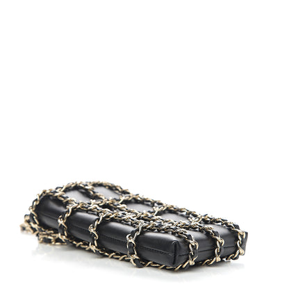 Chanel Lambskin Quilted Small Clutch With Chain Black 3 of 8