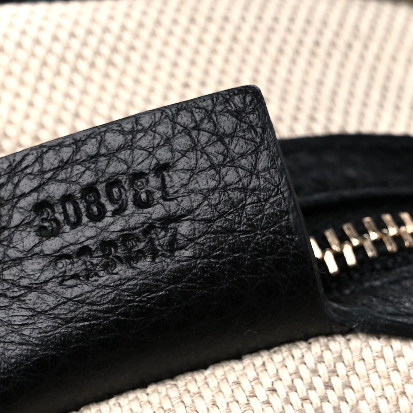 Pebbled Calfskin Medium Soho Chain Hobo Black