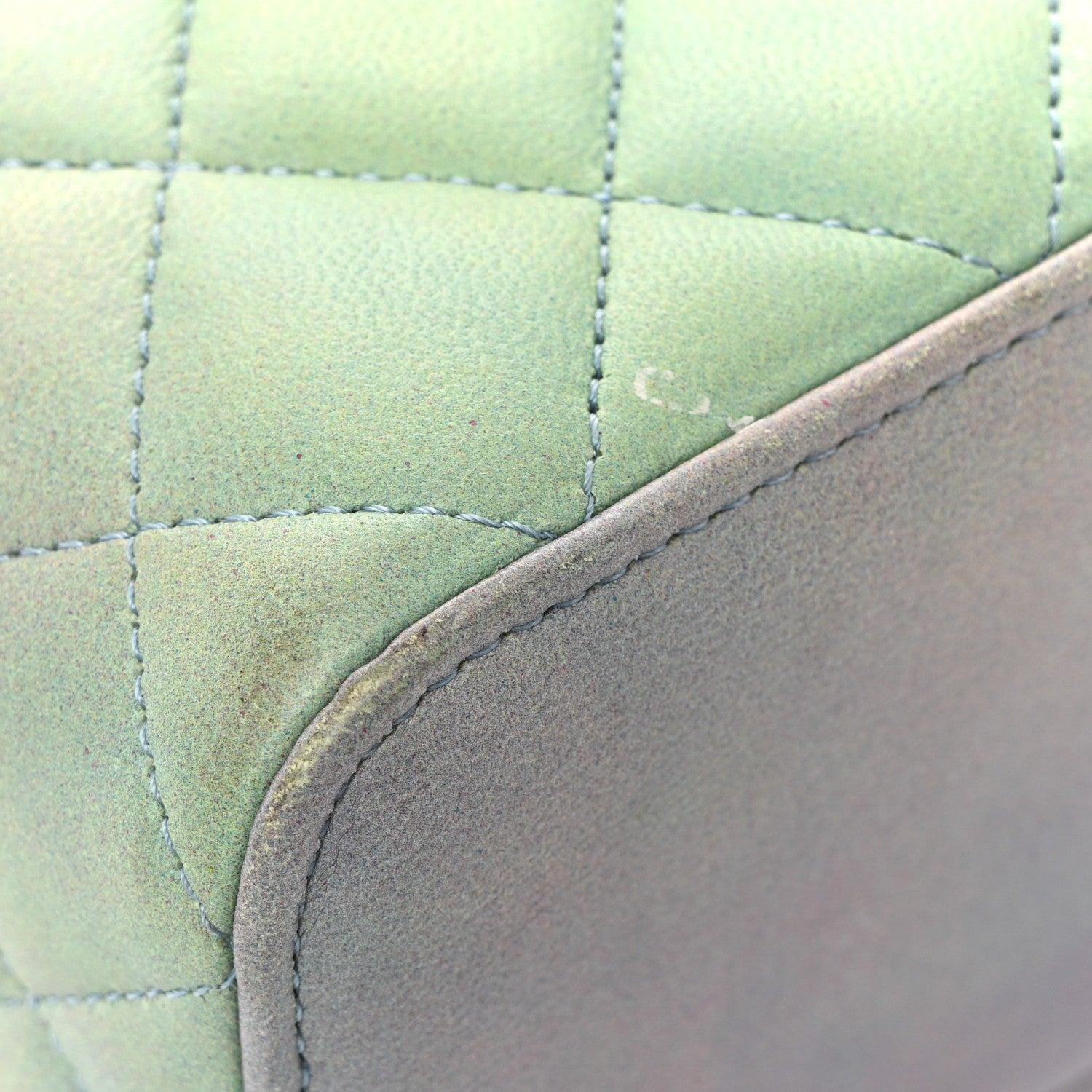 Chanel Lambskin Quilted Ombre Top Handle Mini Vanity Case With Chain Blue Green 11 of 13