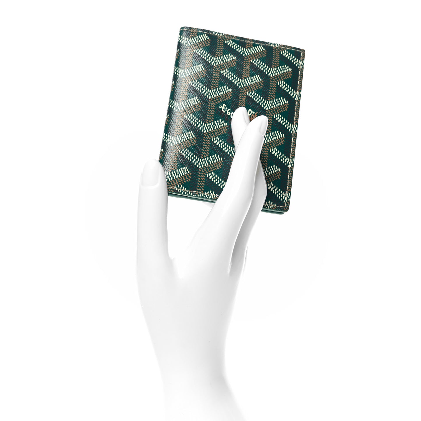 Goyardine Saint Marc Folding Card Case Green