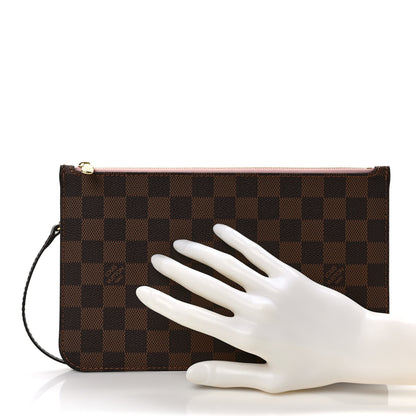 Louis Vuitton Damier Ebene Neverfull MM GM Pochette Rose Ballerine 2 of 6