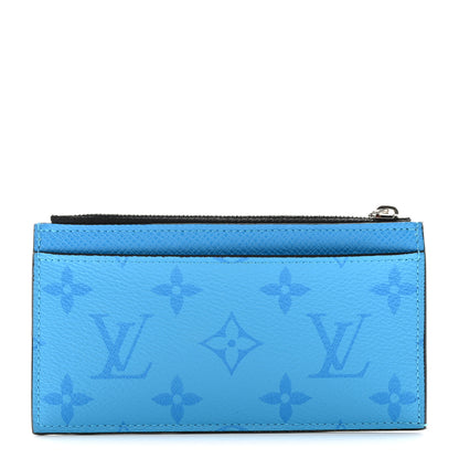 Louis Vuitton Taigarama Coin Card Holder Blue Lagoon 1 of 7
