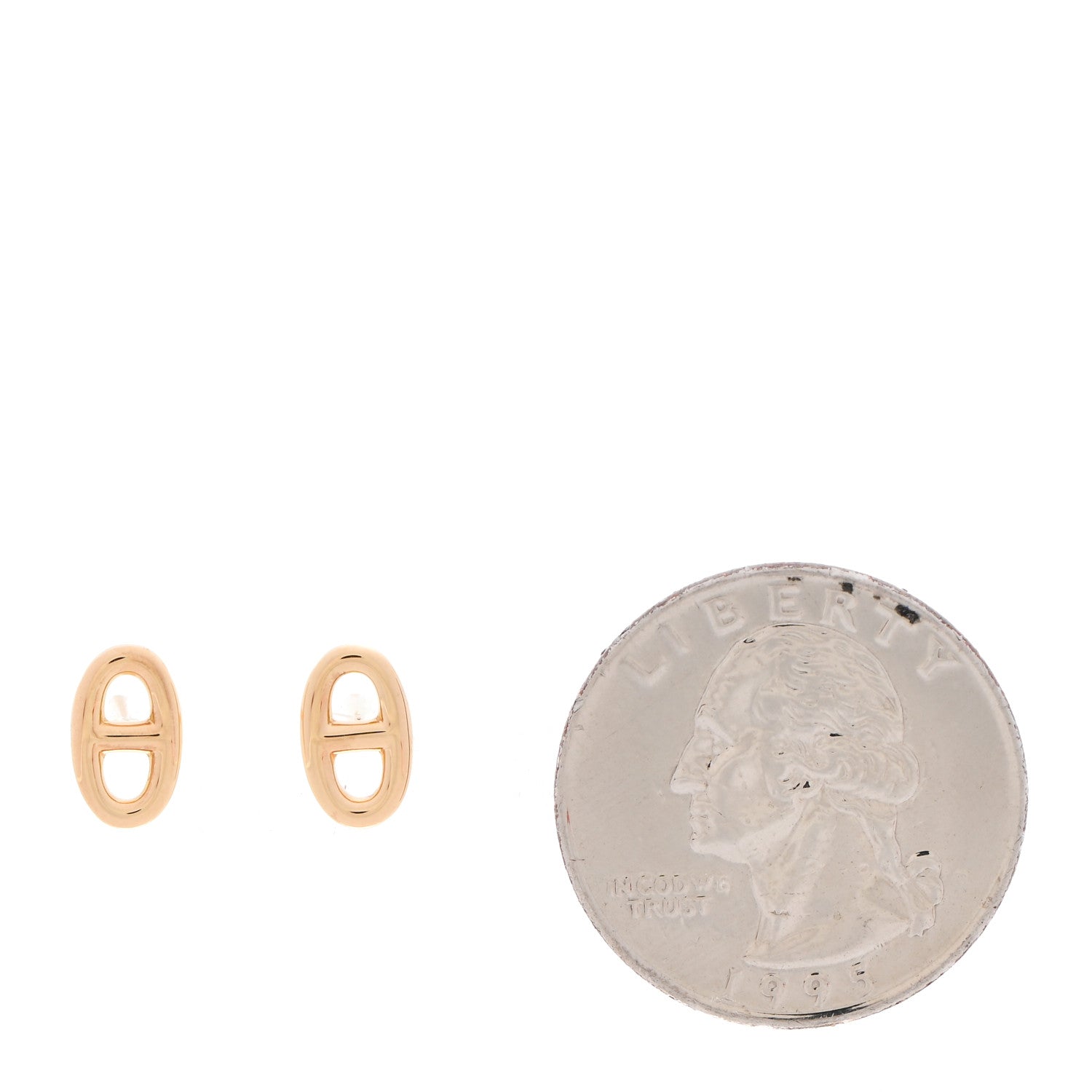 Hermes 18K Rose Gold TPM Farandole Stud Earrings 2 of 6