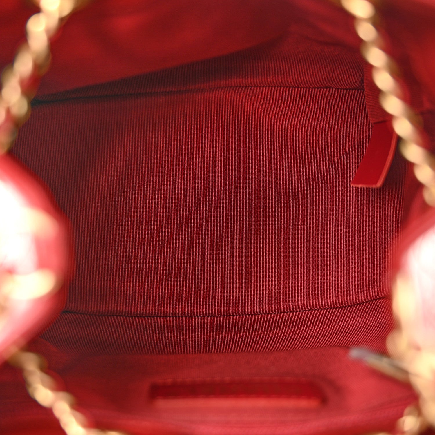 Chanel Calfskin Stitched Small Egyptian Amulet Drawstring Bag Red 5 of 13