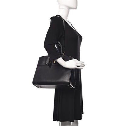 Louis Vuitton Calfskin City Steamer MM Black 2 of 12
