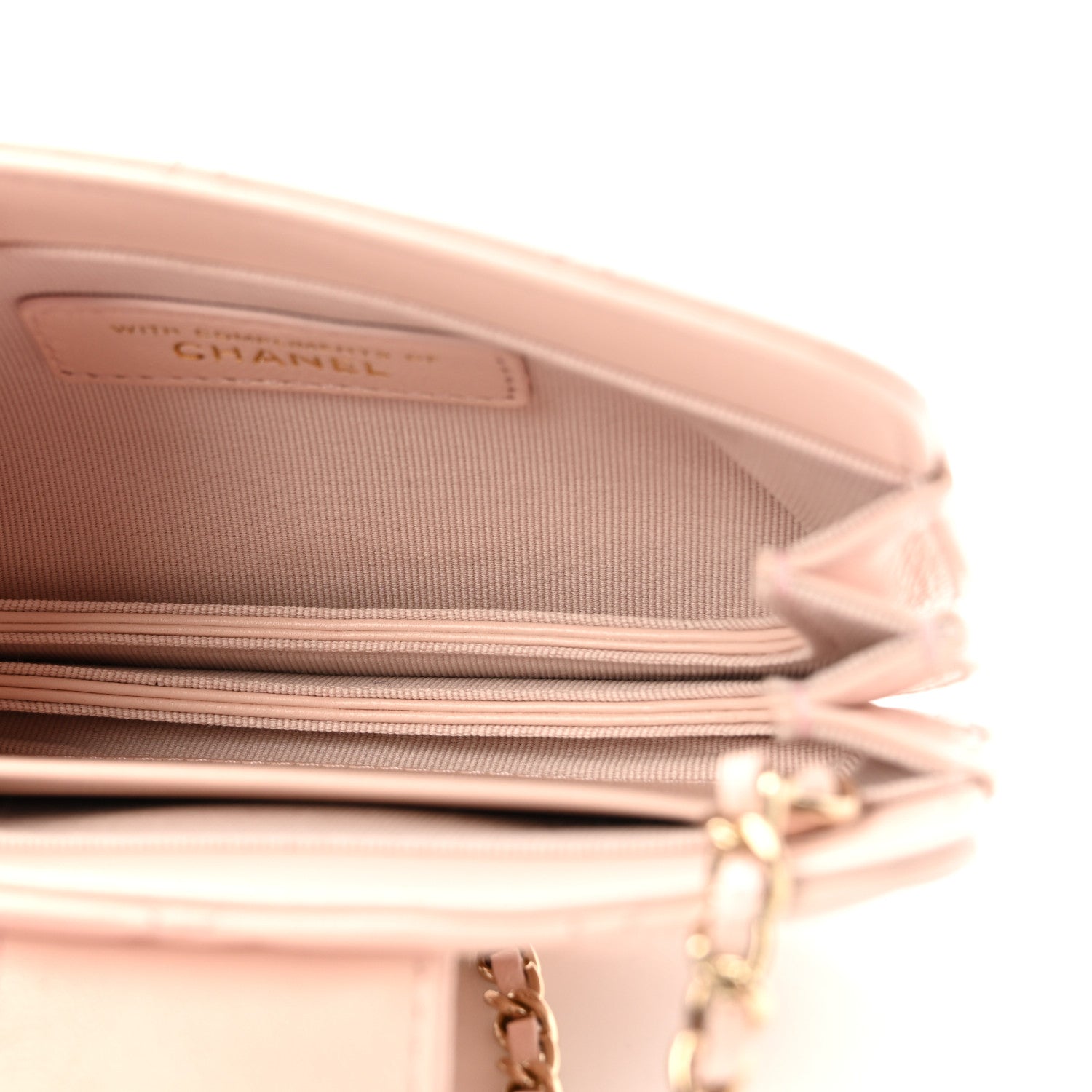 Chanel Lambskin Quilted Mini CC Chain Bag Light Pink 5 of 10