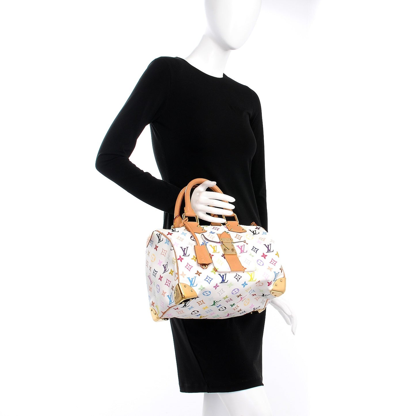Monogram Multicolor Speedy 30 White