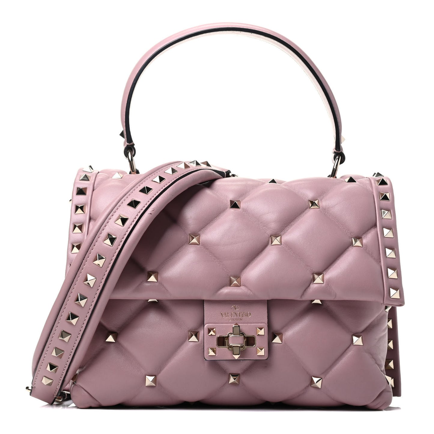 Nappa Medium Candystud Top Handle Bag Lipstick