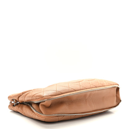 Chanel Caviar Quilted Expandable Zip Shoulder Bag Brown 4 of 10