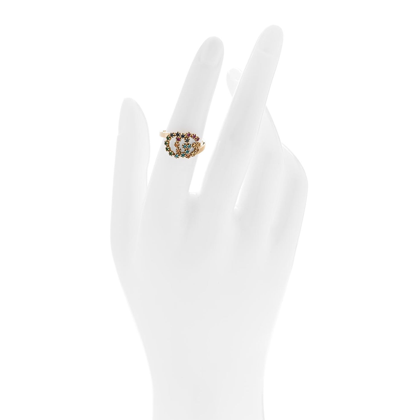 18K Yellow Gold Sapphire Topaz Tsavorite Citrine GG Ring 50 5.25