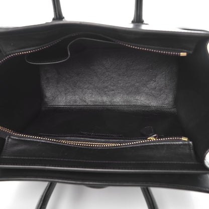 Celine Shrunken Lambskin Micro Bi-Color Luggage Black White 5 of 8