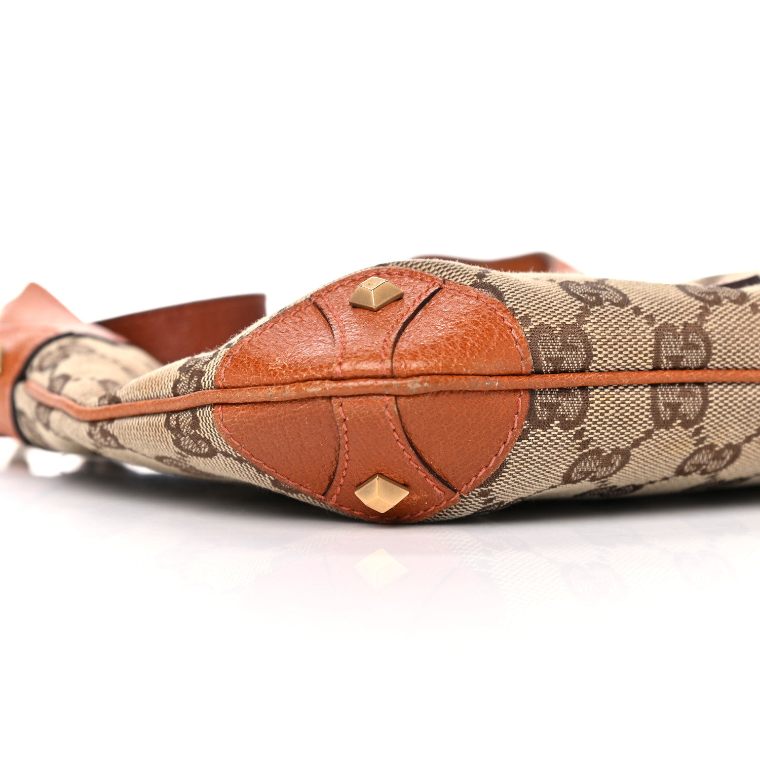 Gucci Monogram Mini Piston Lock Jackie O Hobo Orange 8 of 16
