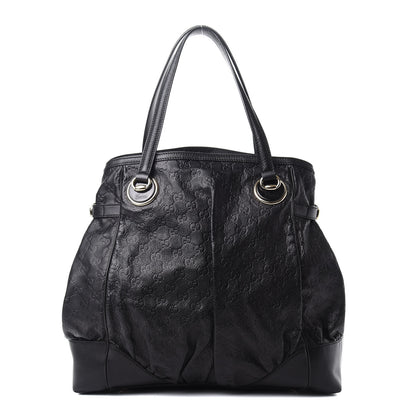 Gucci Guccissima Full Moon Tote Black 1 of 16