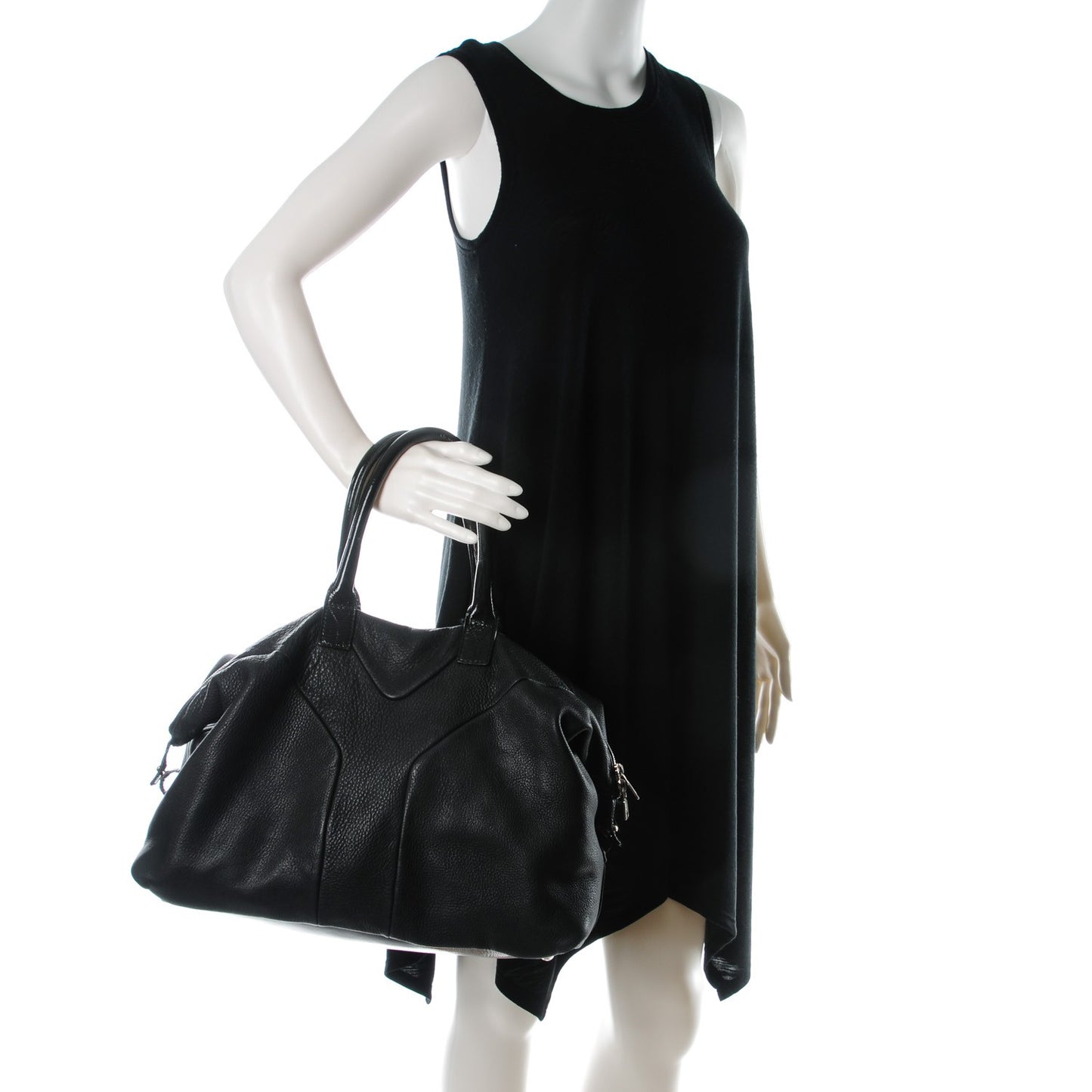 Pebbled Lambskin Medium Easy Sac Black