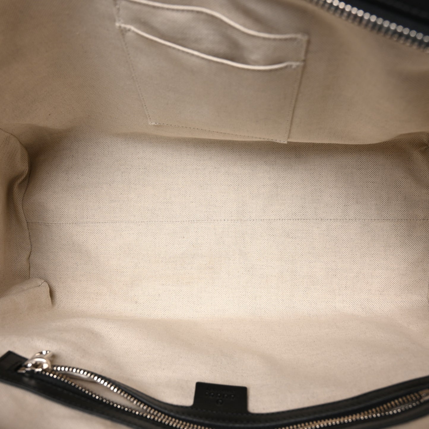Calfskin GG Tennis Embossed Tote Bag Black