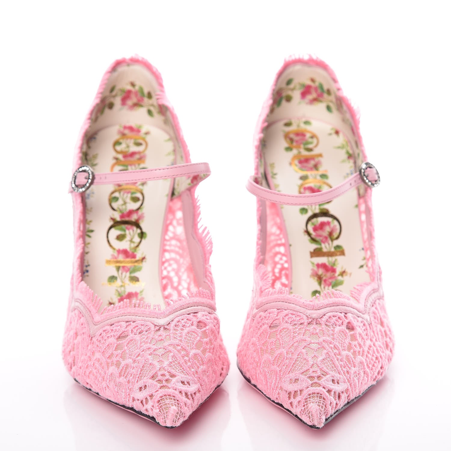 Gucci Lace Pizzo Venice Pumps 39.5 Sugar Pink 2 of 8