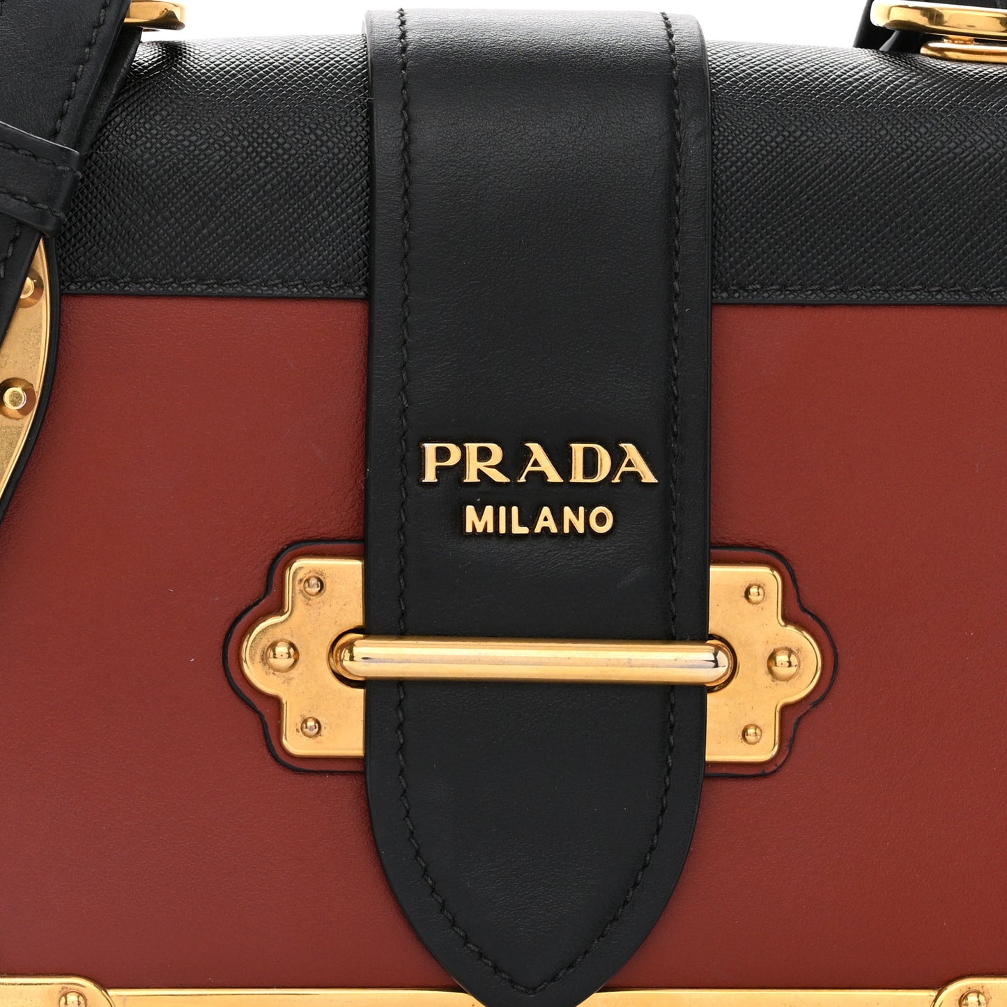 City Calfskin Saffiano Cahier Bag Cotto Black