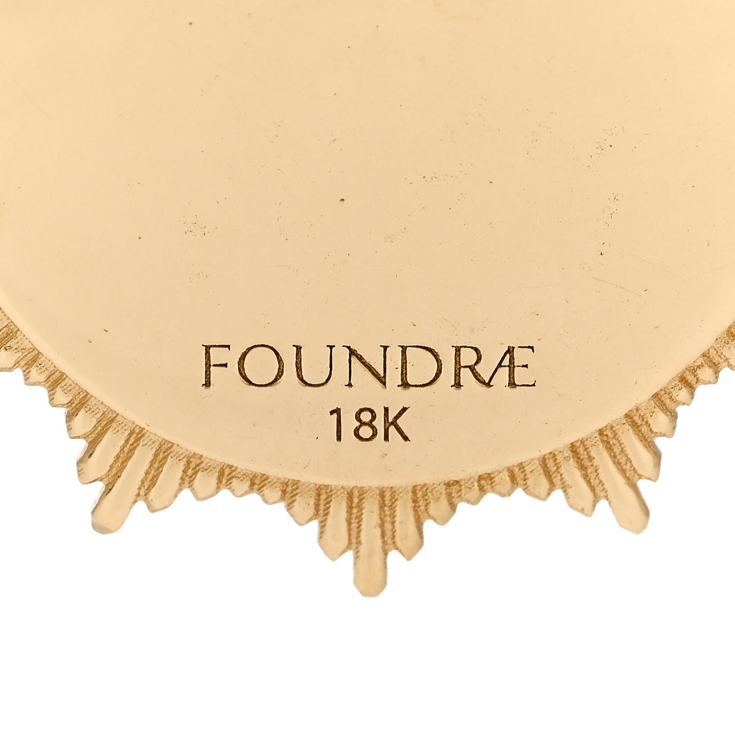 18K Yellow Gold Diamond Personalized Radiating Love Token Pendant