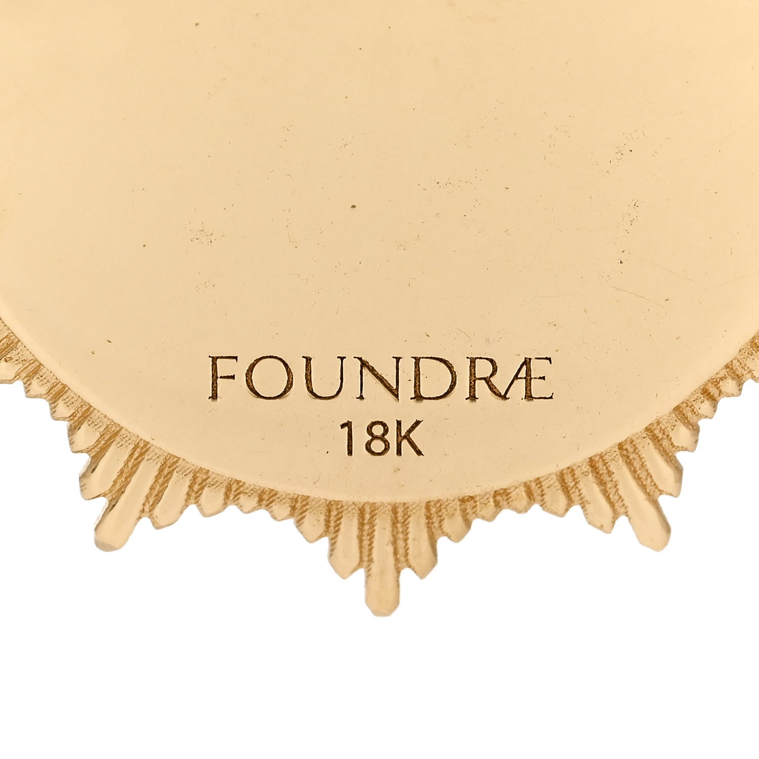 Foundrae 18K Yellow Gold Diamond Personalized Radiating Love Token Pendant 4 of 4