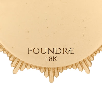 Foundrae 18K Yellow Gold Diamond Personalized Radiating Love Token Pendant 4 of 4