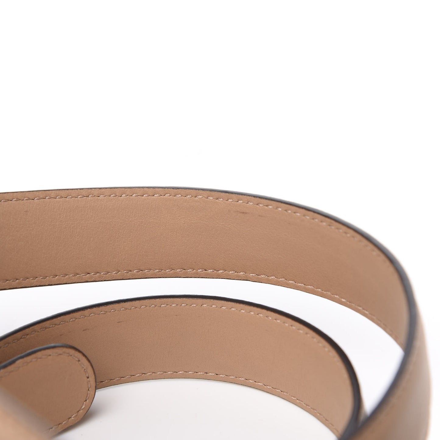Calfskin Horsebit Crystal Belt 90 36 Beige