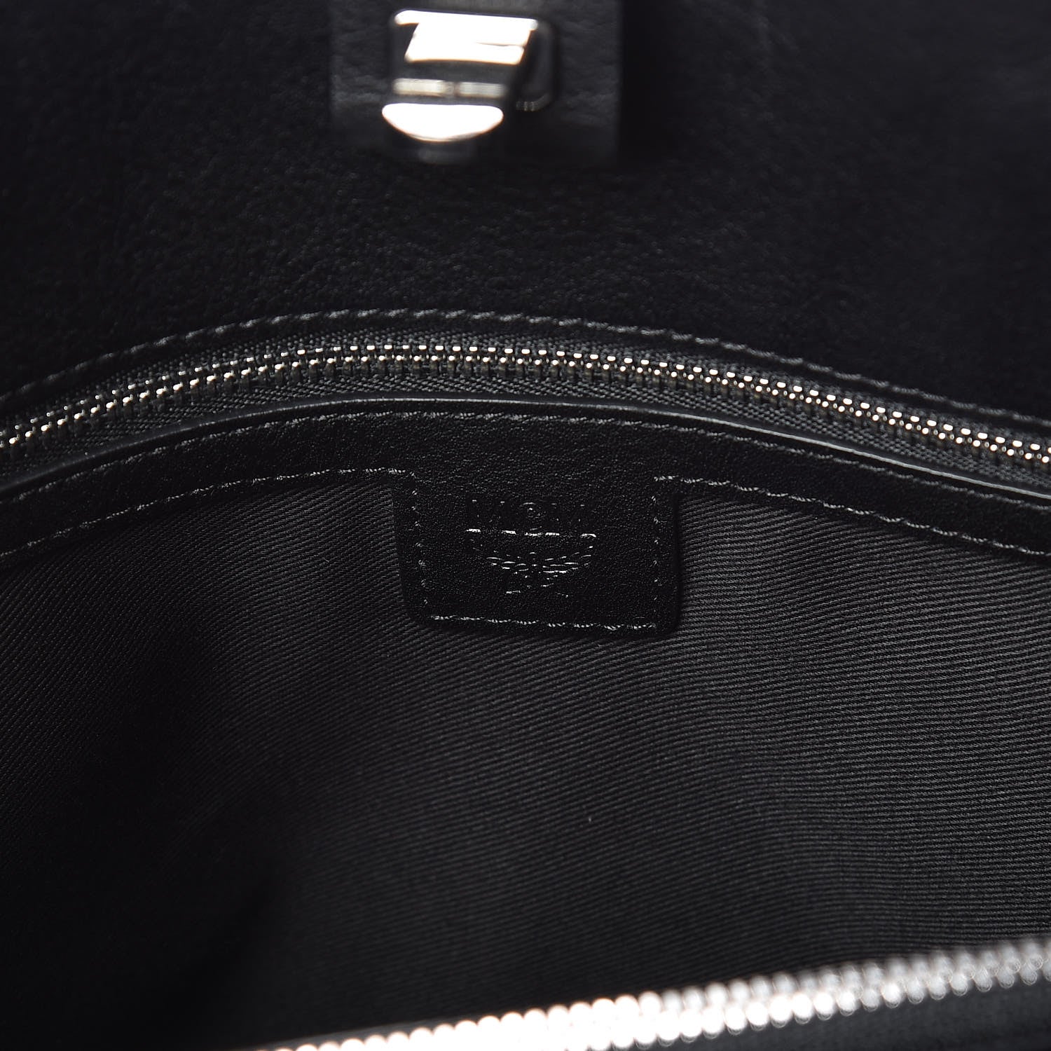 MCM Calfskin Ottomar Monogram Large Essential Tote Black 7 of 16