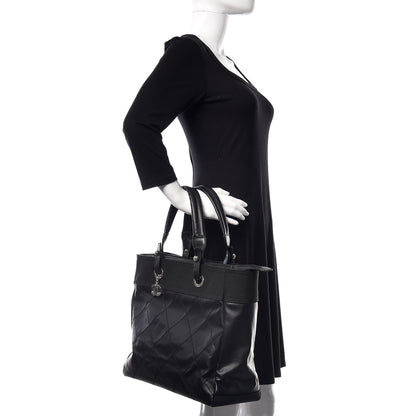 Chanel Coated Canvas Large Paris Biarritz Tote Black 2 of 9