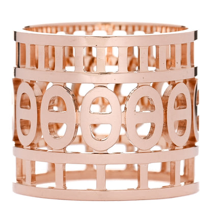 Hermes 18K Rose Gold Chaine d'Ancre Divine Ring 56 7.75 3 of 5