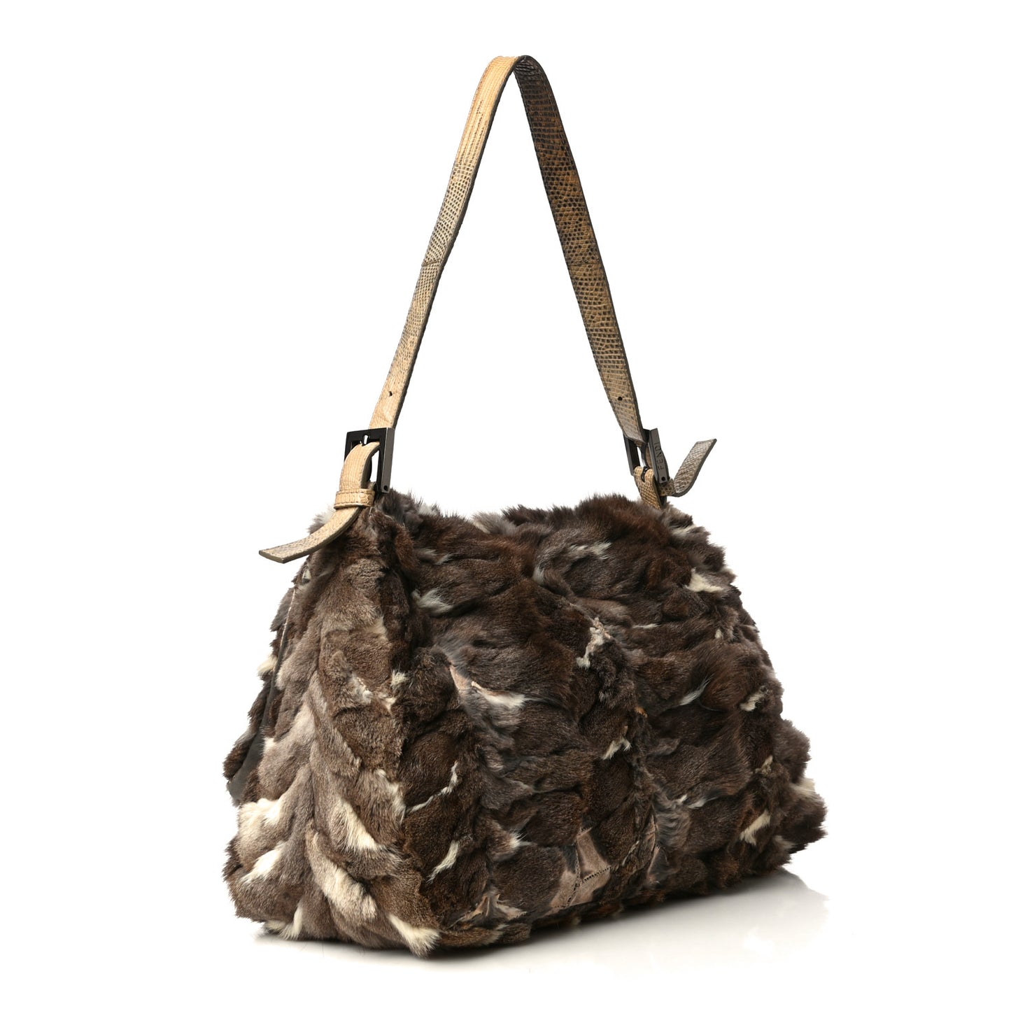 Rabbit Fur Mama Baguette Bag