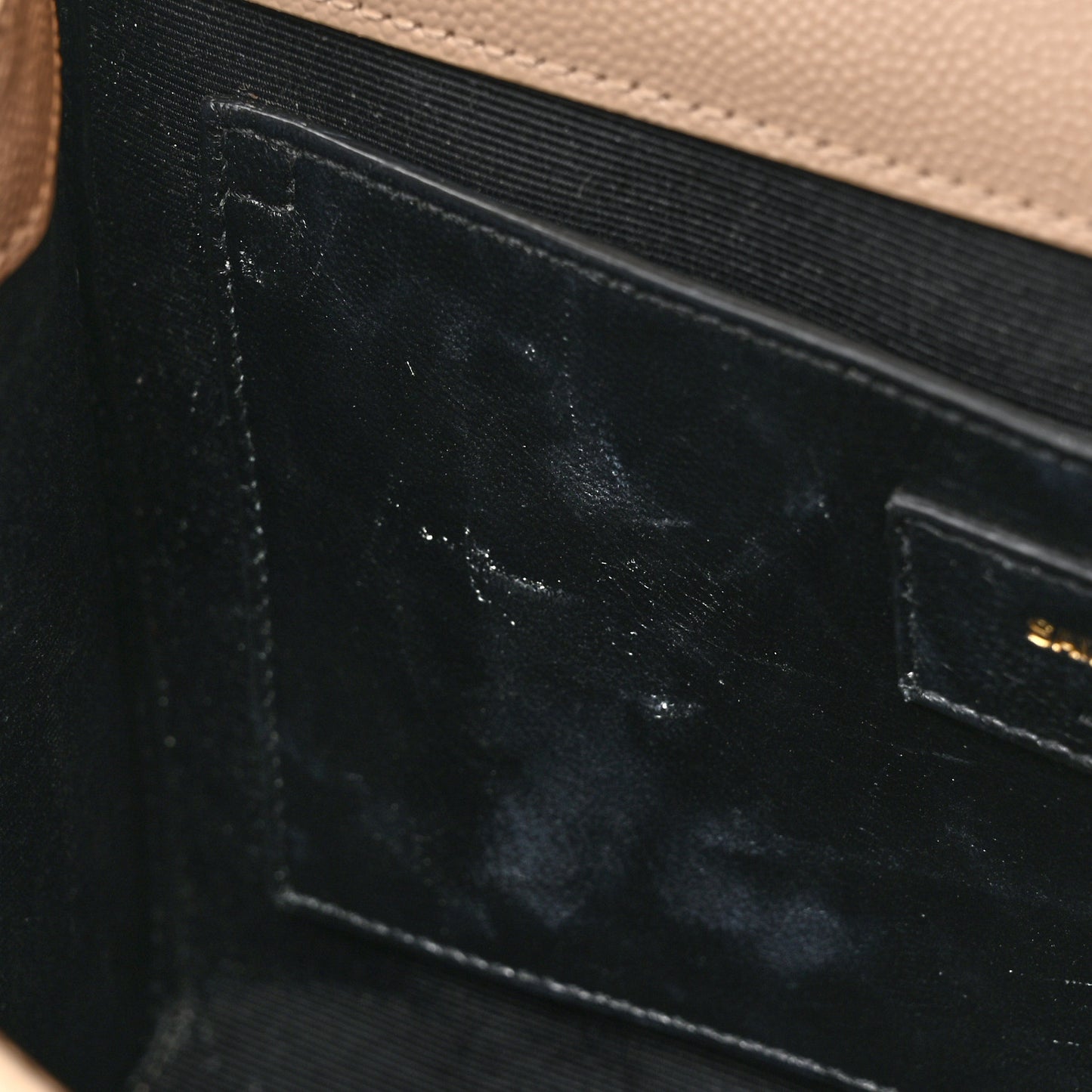 Grain De Poudre Textured Mixed Matelasse Medium Triquilt Monogram Satchel Dark Beige