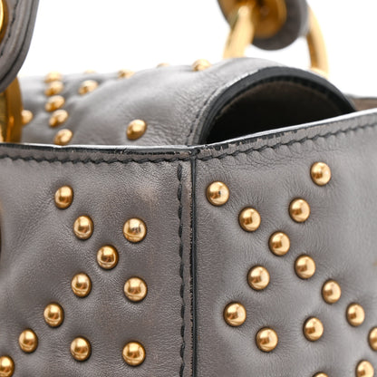Christian Dior Calfskin Cannage Studded Medium Supple Lady Dior Grey 12 of 14
