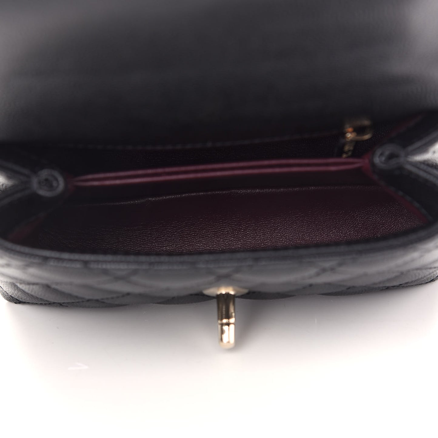 Caviar Quilted Extra Mini Coco Handle Flap Black