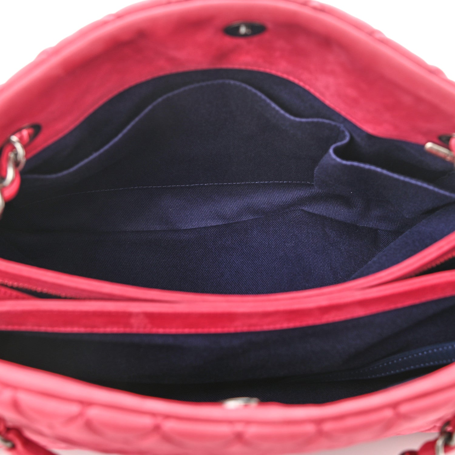 Chanel Iridescent Calfskin Quilted New Bubble Bowling Bag Fuchsia 6 of 12