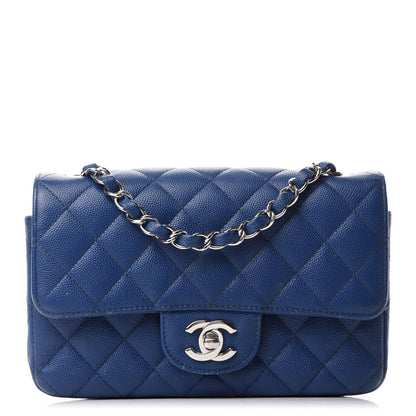 Chanel Caviar Quilted Mini Rectangular Flap Blue 1 of 14